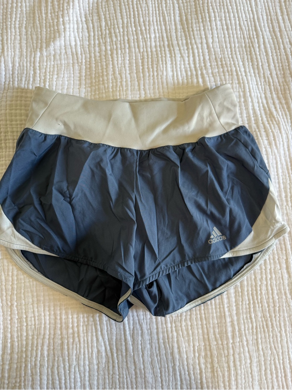 adidas Women's Navy and Light Blue Athletic Shorts